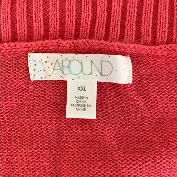 Abound Pink Magenta V-Neck Knit Sweater NWT Size XXL - Picture 8 of 9